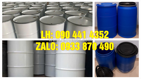 Bán thùng phuy nhựa 220 lít nắp kín, thùng phuy nhựa 120 lít đựng chất lỏng hóa học