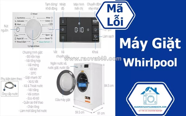 Bảng mã lỗi máy giặt whirlpool - cách nhận biết và xử lý hiệu quả