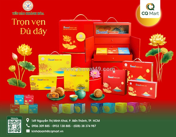 Bánh trung thu yến sào khánh hòa - hộp h4/200 2c2m