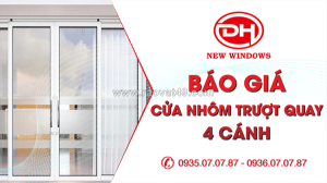 Báo giá cửa nhôm trượt quay 4 cánh mới nhất 2026 – mở rộng không gian