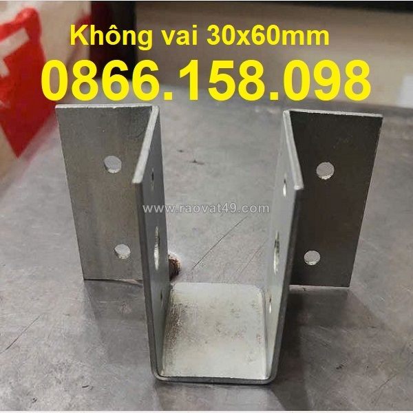 Bas u xà gồ 30x60mm có vai, bas u xà gồ 30x60mm không vai