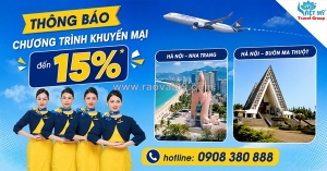 Bay mùa hè thả ga với ưu đãi hấp dẫn từ vietravel airlines