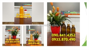 Bình nhựa 1 lít đựng hóa chất chống uv, chai nhựa 0.5 lít đựng hóa chất sinh khí
