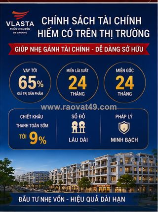 Bỏ hơn 5 tỷ – nhận dòng tiền ngay: nhà đầu tư đang chọn vlasta thủy nguyên