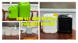 Can 2 lít tròn đựng chất lỏng hóa học, can nhựa 1 lít vuông, can nhựa 0.5 lít trong