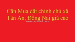 Cần mua đất chính chủ xã tân an, đồng nai giá cao
