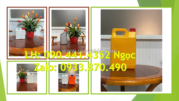 Can nhựa 1 lít đựng dược phẩm, can nhựa 2 lít đựng kiềm, can 5 lít vuông đựng chất khí