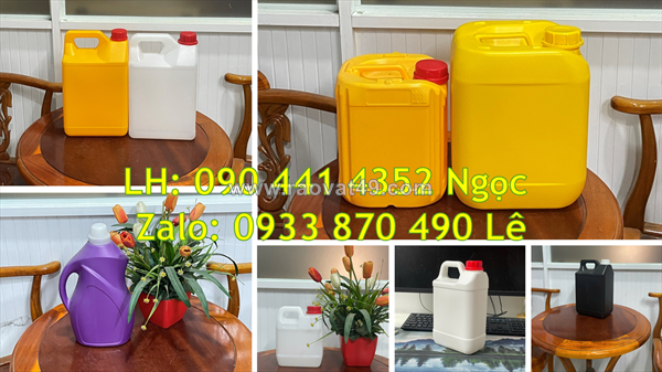 Can nhựa 1 lít đựng hóa chất nông dược, can nhựa 2 lít đựng hóa chất ngành dược