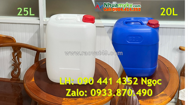 Can nhựa 1 lít đựng hóa chất tân trang thiết bị, can 2 lít vuông đựng nước rửa chén