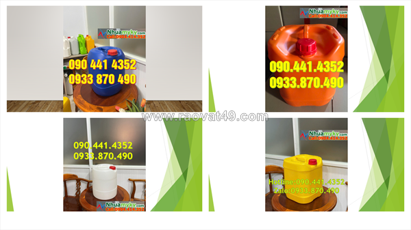 Can nhựa 10 lít sẵn dày, sx can nhựa 20l đựng dầu, can 25 lít đựng xăng