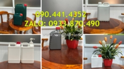 Can nhựa 1000ml đựng hóa chất thủy sản, can nhựa vuông 2 lít đựng dung dịch