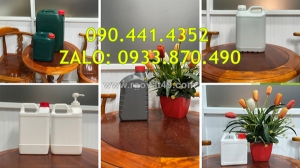 Can nhựa 1000ml đựng hóa chất thủy sản, can nhựa vuông 2 lít đựng dung dịch