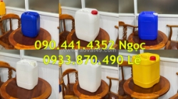 Can nhựa 20 lít tại bình chánh, can hóa chất rỗng 25 lít long an, can nhựa 30 lít trơn đựng hóa chất