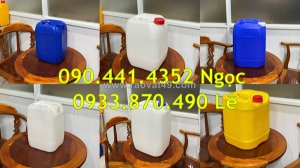 Can nhựa 20 lít tại bình chánh, can hóa chất rỗng 25 lít long an, can nhựa 30 lít trơn đựng hóa chất