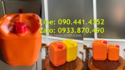 Can nhựa 22 lít trắng đựng thành phần hóa học, can nhựa 24 lít màu xanh lá vuông
