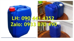 Can nhựa 22 lít vuông mới, thùng nhựa 24 lít màu vàng, can nhựa 25 lít màu đỏ đựng hóa chất nguy hiểm
