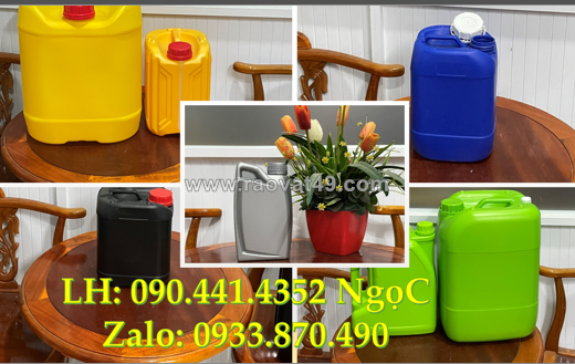 Can nhựa 24 lít đựng bazơ, can 25 lít đựng chất phụ gia ngành may mặc, can nhựa 30l đựng chất bảo quản