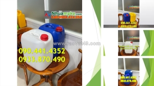 Can nhựa 24 lít vuông trong, can trắng 25 lít, can nhựa 30 lít