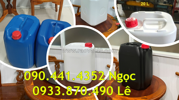 Can nhựa 25 lít đựng chất khử trùng, can nhựa 30 lít vuông nuôi cá