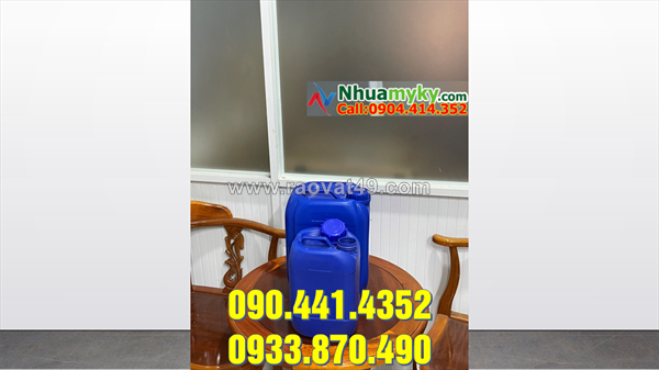 Can nhựa 25 lít màu trắng trong, can nhựa 30 lít trắng đựng rượu