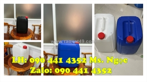 Can nhựa 25 lít vàng, thùng nhựa 20 lít đựng hóa chất, can nhựa 10 lít trắng – đen đựng hóa chất
