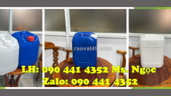 Can nhựa 25 lít vàng, thùng nhựa 20 lít đựng hóa chất, can nhựa 10 lít trắng – đen đựng hóa chất