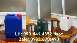 Can nhựa đựng hóa chất 25 lít, can nhựa 20 lít vuông, thùng nhựa 10 lít trắng đựng hóa chất sinh khí