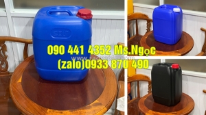 Can nhựa vuông 25 lít, thùng nhựa 20 lít đựng chất nhuộm tẩy, can 10 lít đựng dầu nhớt