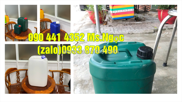 Can nhựa vuông 25 lít, thùng nhựa 20 lít đựng chất nhuộm tẩy, can 10 lít đựng dầu nhớt