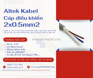 Cáp điều khiển 2x0.5 altek kabel chính hãng tại hà nội, đà nẵng, hcm