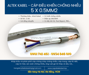 Cáp điều khiển altek kabel 5x0.5mm2 có lưới chống nhiễu tại đà nẵng