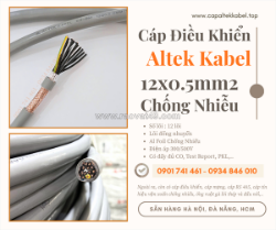 Cáp điều khiển, cáp tín hiệu 12x0.5 chống nhiễu cho thang máy