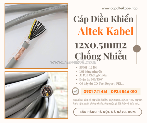 Cáp điều khiển, cáp tín hiệu 12x0.5 chống nhiễu cho thang máy