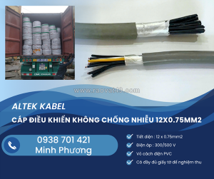 Cáp điều khiển không lưới chống nhiễu 12x0.75mm2 giá tốt hà nội, hải phòng, bắc ninh