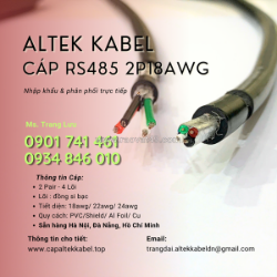 Cáp tín hiệu rs485 awg 2 pair vặn xoắn chống nhiễu altek kabel chính hãng