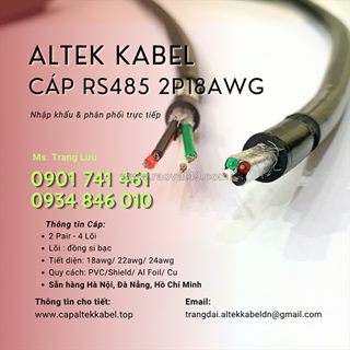 Cáp tín hiệu rs485 awg 2 pair vặn xoắn chống nhiễu altek kabel chính hãng