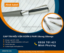 Cáp tín hiệu vặn xoắn 1 pair awg/awgs – truyền tín hiệu ổn định, chống suy hao