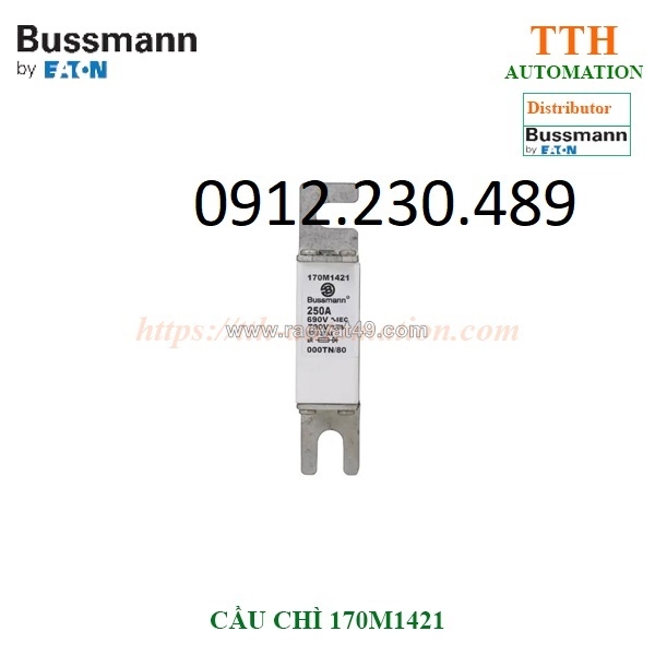 cầu chì bussmann 170M1421 Size DIN 43