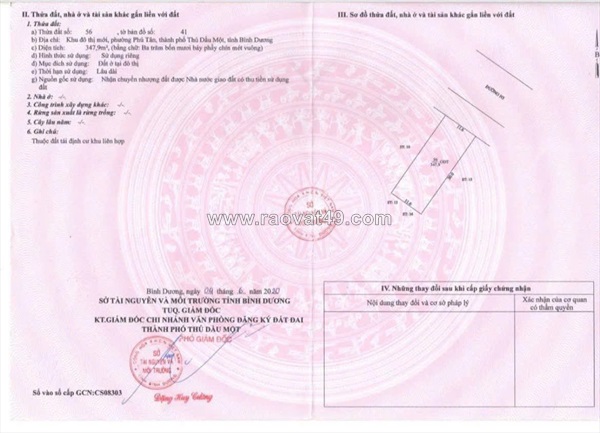 Cc bán đất đường lê lợi - p.bình dương (phú tân cũ) 347.9mv chỉ 43tr/m2. lh:0369121238.