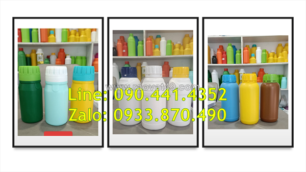 Chai nhựa 1 lít vuông, bình thủy tinh 500ml đựng chất lỏng