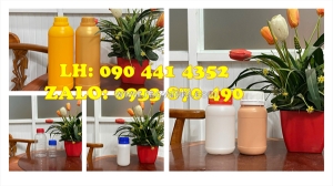 Chai nhựa 1 lít vuông màu trắng, vàng, dương, đỏ, cam…theo yêu cầu, giá tận xưởng