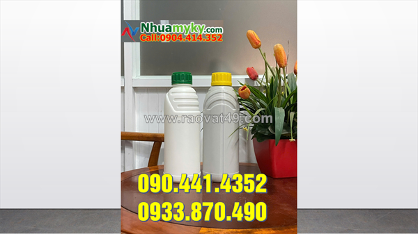 Chai nhựa 1000ml vuông, chai nhựa 0.5 lít vòi ấn, chai nhựa 250ml đựng dầu xả