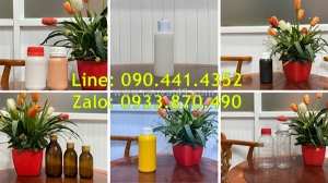 Chai tròn 500ml trắng trong, chai nhựa 250ml phân loại hóa chất, đa dạng màu sắc