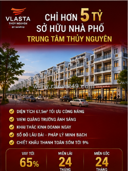 Chỉ cần thanh toán 10% ký hđmb - nhà phố trung tâm thủy nguyên - hải phòng