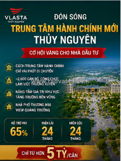 Chỉ cần thanh toán hơn 500tr sở hữu 240m2 căn hộ dự án vlasta thủy nguyên