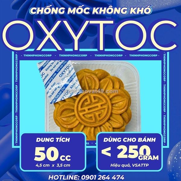 Chống mốc bánh trung thu, sử dụng ngay gói hút oxytoc