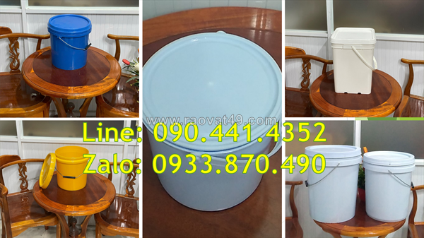 Chuyên bán thùng sơn nhựa 22 lít, vỏ thùng sơn vuông 20 lít dày tphcm