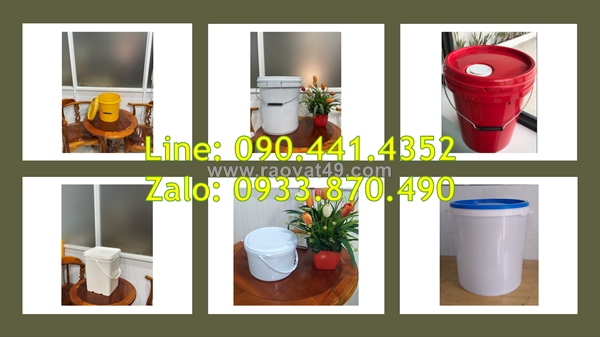 Chuyên bán thùng sơn nhựa 22 lít, vỏ thùng sơn vuông 20 lít dày tphcm