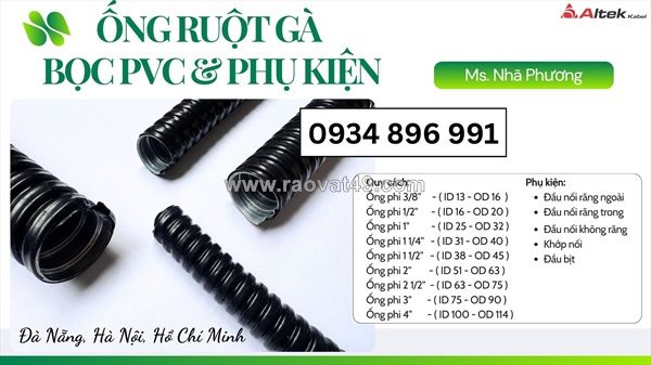 Chuyên phân phối ống ruột gà lõi thép đà nẵng, bình thuận