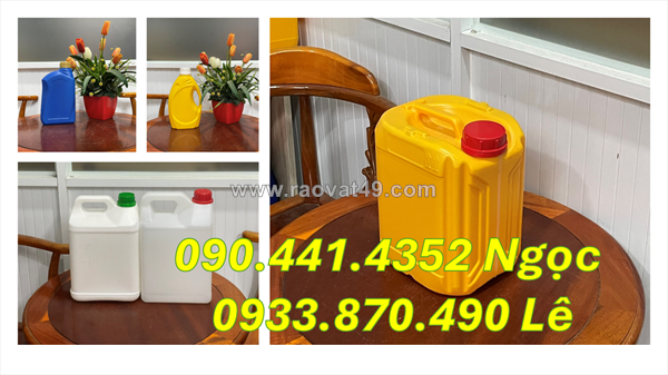 Công ty sx can nhựa 5 lít đựng hóa chất, can nhựa 2 lít đựng tinh dầu q12